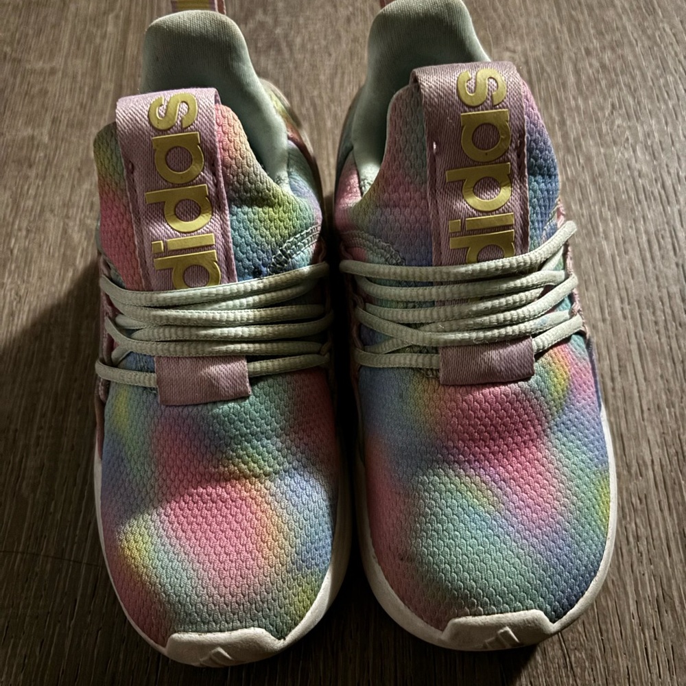 Adidas Pink and Blue Sneakers Lightweight Slip-On